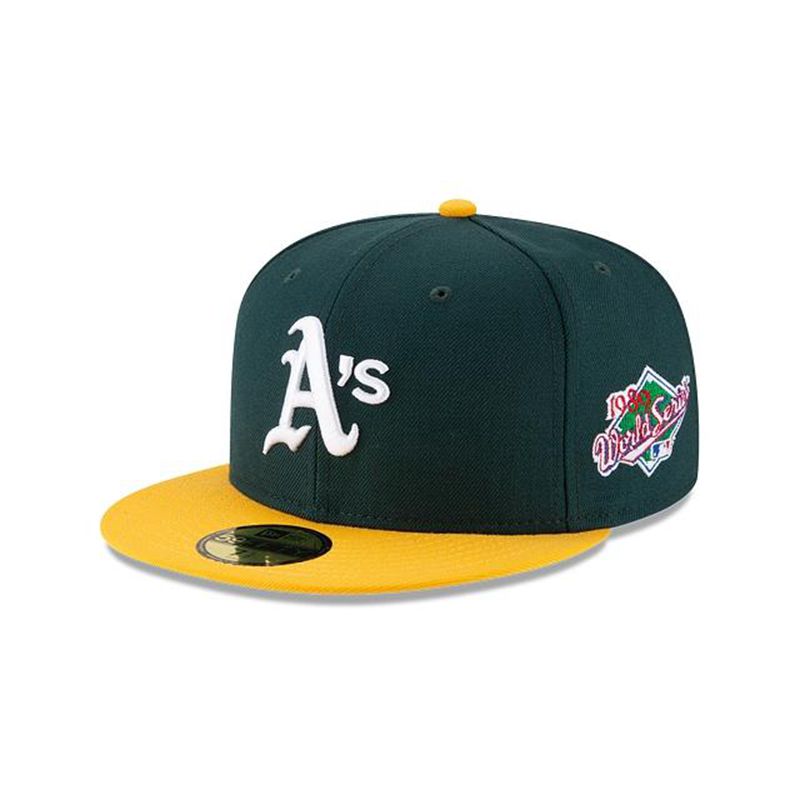 MLB Oakland Athletics World Series Side Patch 59Fifty Fitted (DUJ6404) - Green New Era Caps